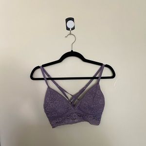 Xhilaration lavender lace triangle cup bralette
